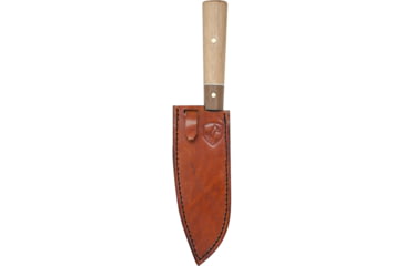 Image of Condor Tool and Knife Kondoru Santoku Knife Kitchen Knives, 11.5in Overall, 6.25in Blasted Satin 1095Hc Steel Blade, Hickory And Walnut, CTK5000-6.5