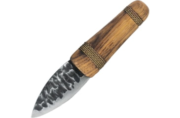 Image of Condor Tool and Knife Otzi Knife, 5.5in Overall, 2.25in Hand Forged 1095Hc Steel Blade, American Hickory Handle With Recessed Wire Wrapping, Brown Leather Sheath, CTK3922-2.2