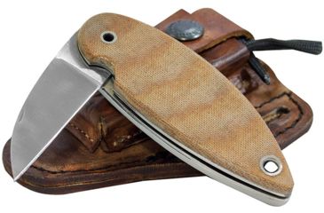 Image of Condor Tool and Knife Primitive Outback Folder Knife Folding Knife,2.25in,1075HC Steel,Wharncliffe,Satin,Natural,Canvas Micarta Handle, CTK3919-2.25