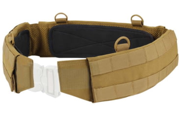 Image of Condor Outdoor Slim Battle Belt w/ Removable Anti-Slip Rubberized Pads, Coyote Brown, Large, 121160-498-L