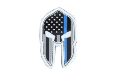 Image of Condor Outdoor Spartan Helmet PVC Patch 6Pcs/Pack, Thin Blue Line, 181012-006