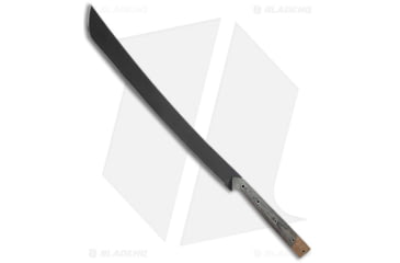 Image of Condor Tool and Knife K-Night Machete Fixed Blade Knife, 13.21in, 1075, Trailing Point Blade, Micarta Black Handle, Steel/Black, 21.21in, BHQ-203964