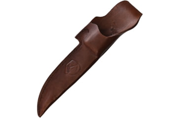 Image of Condor Tool and Knife Prius Fixed Blade Knife, 9in Overall, 4.63in Satin 440C Stainless Steel Blade, Brown Micarta Handle, Brown Leather Belt Sheath, CTK2848-4.6-4C