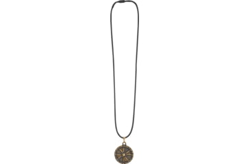 Image of Condor Tool and Knife Viking Forest Shield Necklace, 1.25in Diameter Antique Silver Finish Cast Metal Shield, Leather Cord, CTK-VFSN