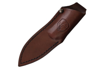 Image of Condor Tool and Knife Zolya Fixed Blade Knife, 7.25in Overall, 3in Natural Finish Scandi Grind 1095HC Steel Blade, Brown Micarta Handle, Brown Leather Belt Sheath, CTK822-2.9-HC