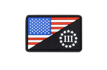 Image of Condor Outdoor US Flag Morale PVC Three Percenter 6Pcs/Pack, Rwb, 181006-004