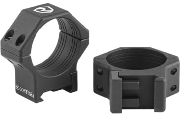 Image of Riton by Contessa 34mm Light Picatinny Rifle Scope Rings, 8mm height, Black, NSN #, XRC348A23
