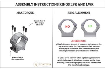 Image of Contessa Light Picatinny Rings, Black, 34mm, 19mm, LPR03/C