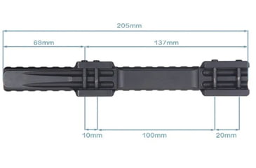 Image of Contessa Night Vision Rear Extention Rail for 60mm, Black, Sabatti Sapphire, PH66-NV