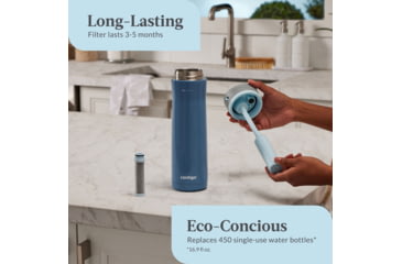Image of Contigo Wells Chill w/Extra Filter, 24 oz, Dark Ice, 24, CTSSWELLSFL24