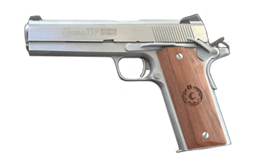 Image of Coonan Arms Classic-357-Magnum-Automatic Pistol, .357 Magnum, 5in barrel, stainless steel frame, smooth walnut grip, recoil operated semi-automatic, blade front, dovetail rear, 7 round magazine, CAC.357MGAT.357MG51FRRMPG