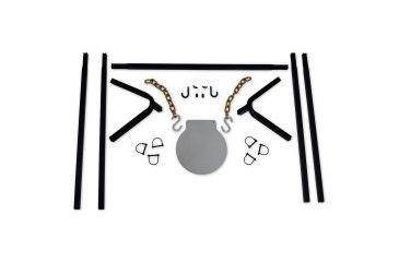 Image of Copper Ridge Outdoors AR500 10 inch Gong Target w/Stand, 1/2 in Thick, Silver SH5055CR