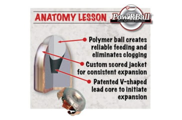 Image of Cor Bon 357 Sig 100 Grain Jacketed Hollow Point - PowRBall Brass Cased Pistol Ammo, 20 Rounds, PB357SIG100/20