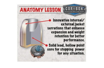 Image of Cor Bon 45 Auto 200 Grain Jacketed Hollow Point Brass Cased Pistol Ammo, 20 Rounds, SD45200/20