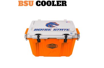 Image of Cordova 125 XLarge BSU Cooler, Orange/Blue Logo CCBSUWO-125