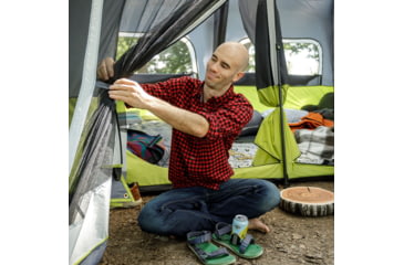 Image of Core Equipment 10 Person Instant Cabin Tent w/Screen Room, Green/Grey, 40036