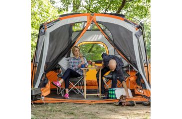 Image of Core Equipment 11 Person Cabin Tent w/ Screen Room, Orange/Gray, 17 x 12 ft, 40035