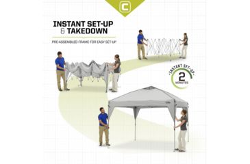 Image of Core Equipment Instant Canopy, Gray, 10x10 ft, 40017