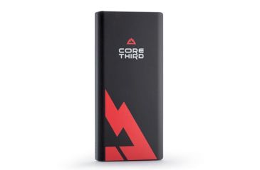 Image of Core Third LKG Dual USB Power Bank, 10000mAh, Black/Red, Aluminium, 1 Year Mfg Warranty, COR-81302