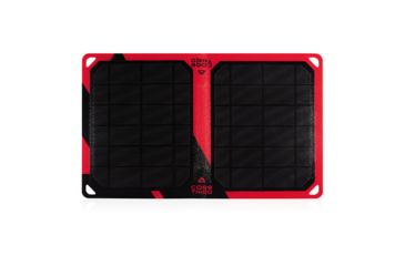 Image of Core Third Maasai 10 Solar Charger - One Port, Black/Red, Hyperlon, 1 Year Mfg Warranty, COR-81623