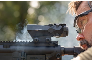 Image of Cosmic Tactical Saturn 4x32mm Tactical Rifle Scope, 32mm Tube, Prismatic, Chevron Reticle, Black, S4x32