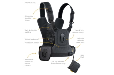 Image of Cotton Carrier CCS G3 Camera Harness 2, Grey, One Size, 147GREY