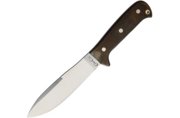 Image of Cougar Creek Wilderness Survivor Knife, 10.5in Overall, 5.75in Satin 1095Hc Steel Blade, OD Green Linen Micarta Handle, Red Liners, Brown Leather Sheath, QC0113OD/RED LINER