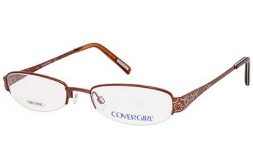 Image of Cover Girl CG0384 Eyeglass Frames - Shiny Dark Brown Frame Color