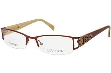 Image of Cover Girl CG0394 Eyeglass Frames - Shiny Dark Brown Frame Color