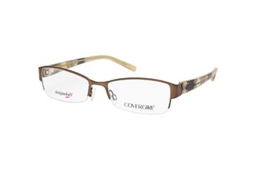 Image of Cover Girl CG0432 Eyeglass Frames - Shiny Dark Brown Frame Color