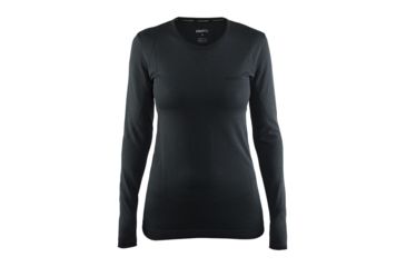 Image of Craft Active Comfort Roundneck Longsleeve - Women's -Black Melange-Large 1903714-9999-L