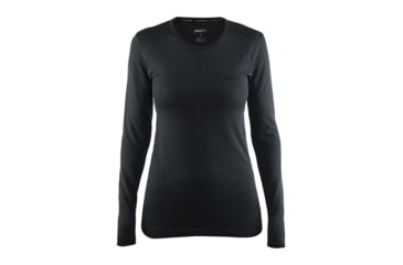 Image of Craft Active Comfort Roundneck Long Sleeve, Black Solid, Small 1903714-B199-S