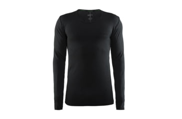 Image of Craft Active Comfort Roundneck Long Sleeve, Black Solid, Small 1903716-B199-S