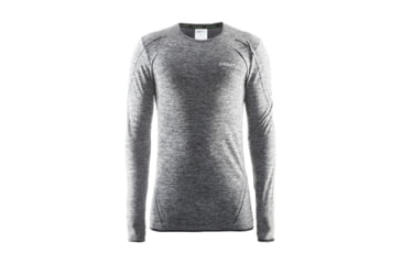 Image of Craft Active Comfort Roundneck Long Sleeve, Black Melange, Small 1903716-B999-S