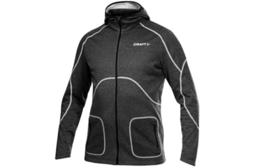 Image of Craft Active Full Zip Hood - Men's-Black/White-Large