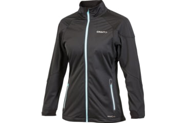 Image of Craft Performance Cross Country PXC Light Softshell Jacket - Women's-Black/Aquamarine-X-Small