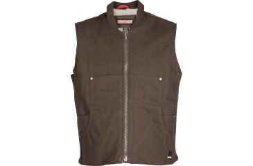 Image of Craftsman Lined Duck Vest Dark Brown, Medium 26344-M