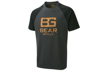 Image of Crag Hoppers Bear Technical Short-Sleeved T-Shirt - Men's-Black Pepper/Black-Large
