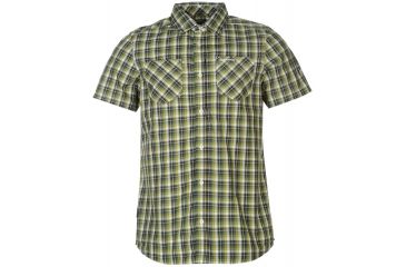 Image of Crag Hoppers Corin Short Sleeve Shirt - Men's -Dark Khaki Check-Small