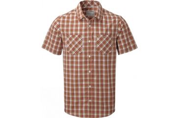 Image of Crag Hoppers Corin Short Sleeve Shirt - Men's -Rust Check-Small