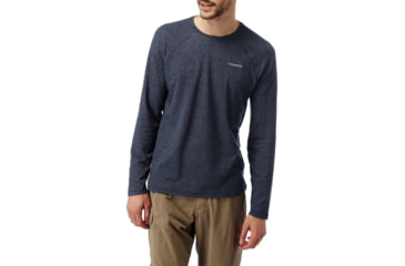 Image of Craghoppers NLife Bayame Long Sleeve T, SoftNavyMarl, XXL, CMT876-11C90