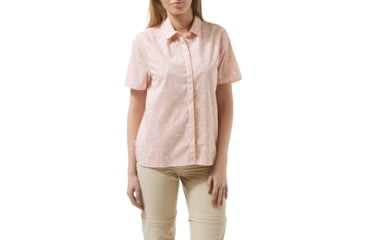 Image of Craghoppers Silla Short Sleeve Shirt, Blsm Pnk Prt, 6, CWS476-44Y10L