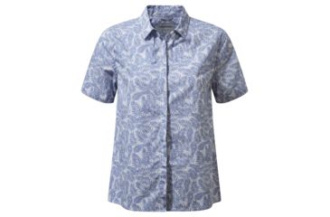 Image of Craghoppers Silla Short Sleeve Shirt, ChinaBlue Pr, 6, CWS476-9KA10L