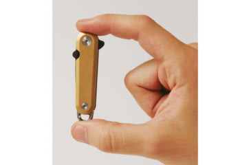 Image of Craighill Lark Framelock Brass Folding Knife, 2.63in Closed, 1.5in Black Stonewash 12C27 Sandvik Stainless Blade, Brass Handle, FLKBR5490