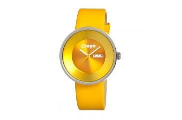Image of Crayo Cr0204 Button Watch, Yellow CRACR0204