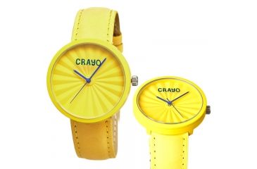 Image of Crayo Cr1503 Pleats Watch, Yellow CRACR1503