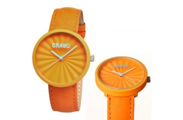 Image of Crayo Cr1504 Pleats Watch, Orange CRACR1504