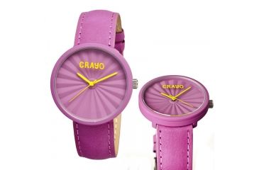 Image of Crayo Cr1508 Pleats Watch, Fuchsia CRACR1508