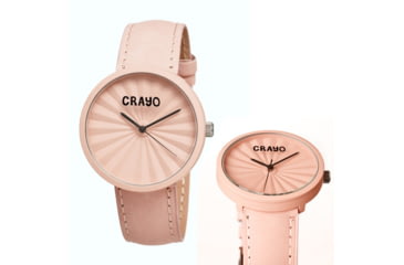 Image of Crayo Cr1509 Pleats Watch, Coral CRACR1509