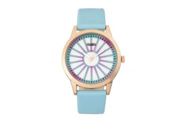 Image of Crayo Electric Leatherette Strap Watch, Light Blue, CRACR5002